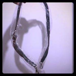 MZ Wallace black leather long strap